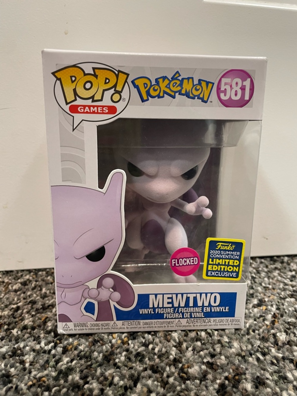 Funko Pokémon Mewtwo Flocked Vinyl Figure - NIB